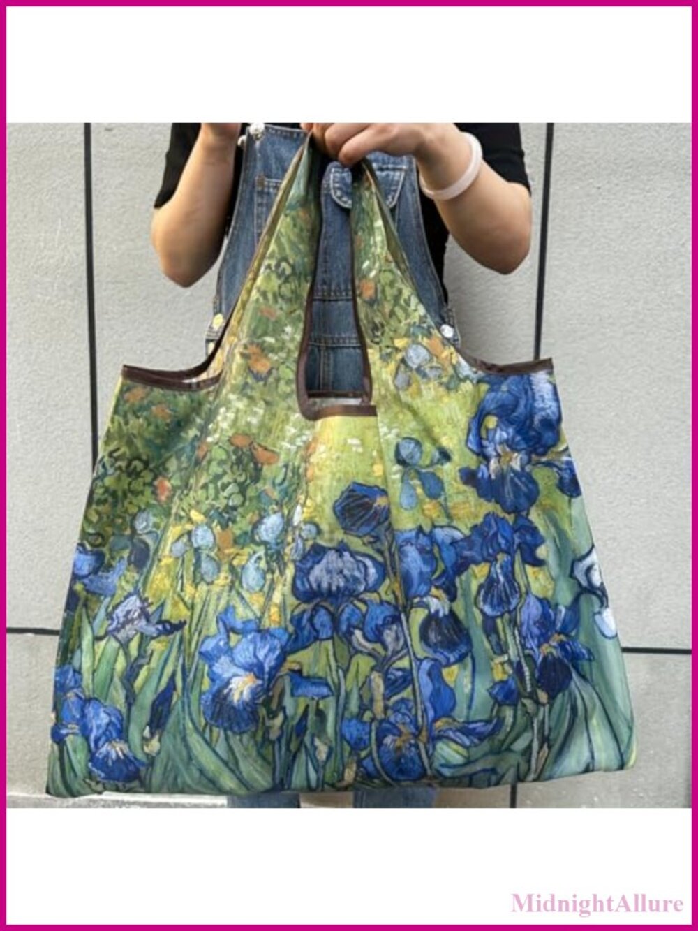 Large Capacity Foldable Tote Bag Portable Shoulder Handbag for Shopping Gym